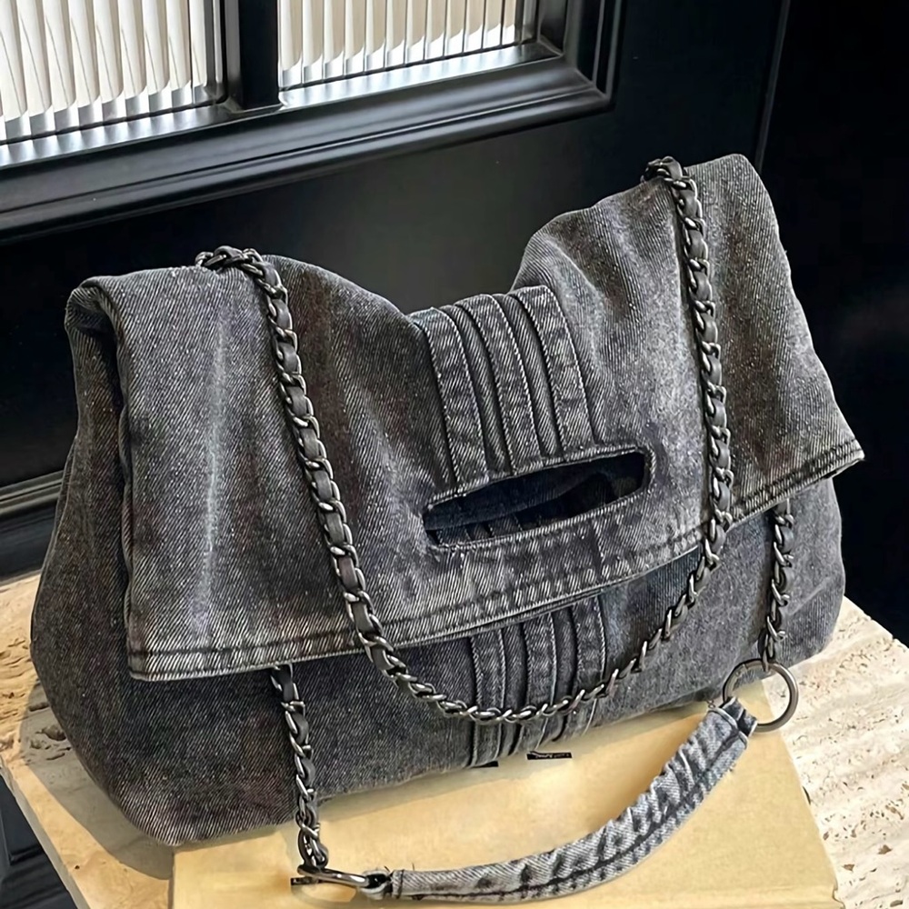 NWOT Denim Shoulder Bag